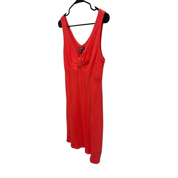 Tommy Bahama Red Cotton Sleeveless Dress Size M Knot Front Casual Sundress - Picture 3 of 9
